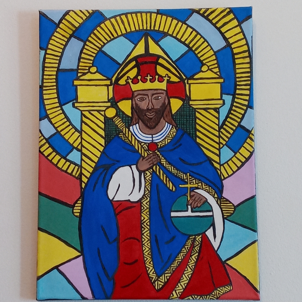 Christ the King !!! Christ Be Our Light !!! Christian artwork acrylic painting